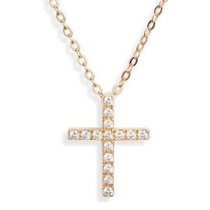 Cubic Zirconia Cross Necklace NORDSTROM